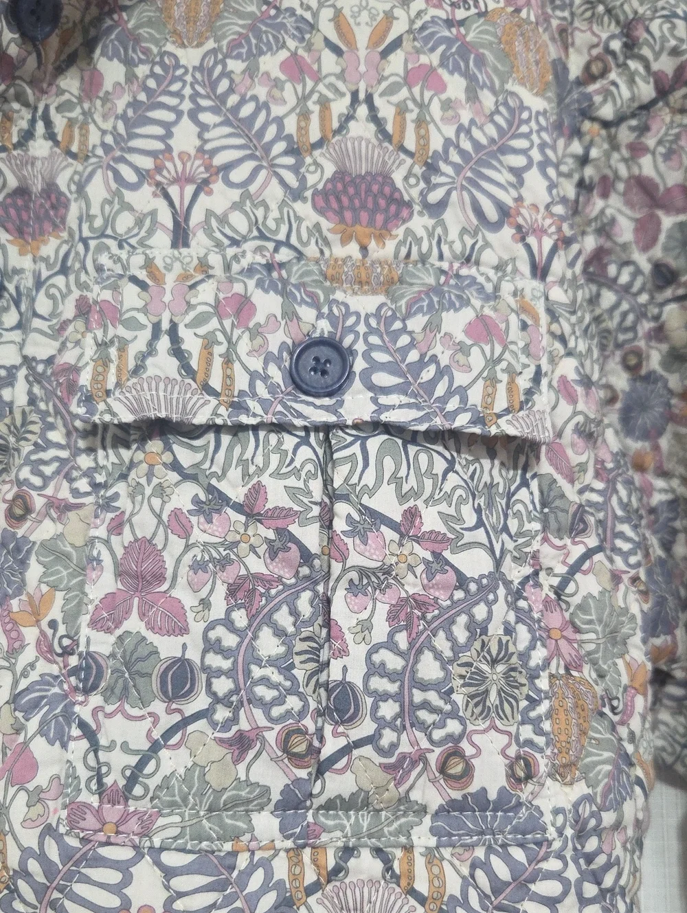 J. Crew Relaxed-fit quilted shirt-jacket in Liberty® Morris print